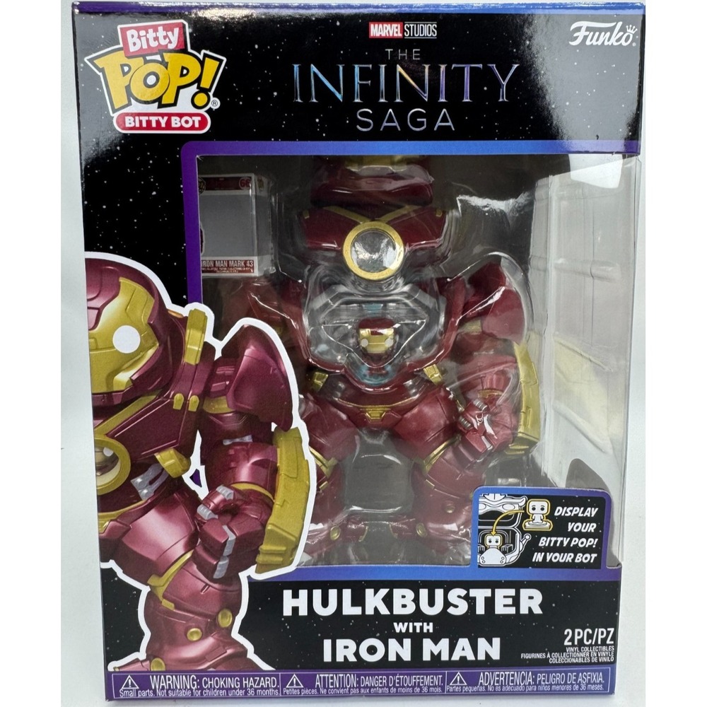 Funko Bitty Pop! Bitty Bot Marvel Infinity Saga Hulkbuster & Iron Man Figure NIB
